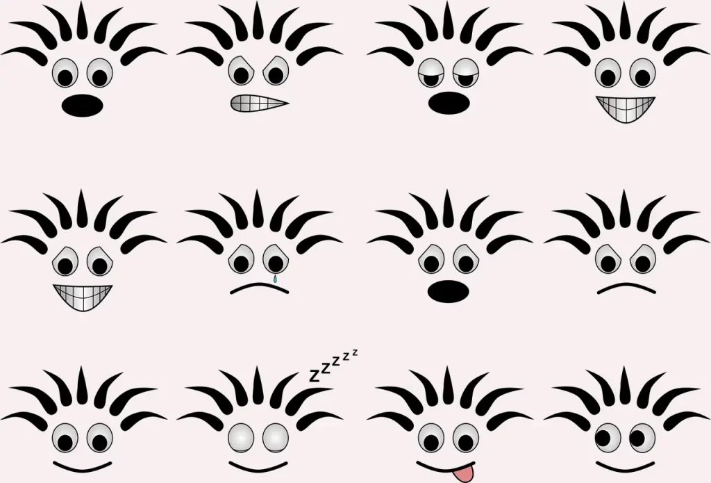 Découvrez l'interconnexion entre les maux du corps et les mots de l'esprit avec une touche d'humour dans notre image captivante ! Explorez un monde où les émoticônes prennent vie avec une variété d'expressions faciales, des sourires aux grimaces, des rires aux froncements de sourcils. Plongez dans cette illustration ludique et commencez à comprendre comment nos émotions influencent notre bien-être physique.